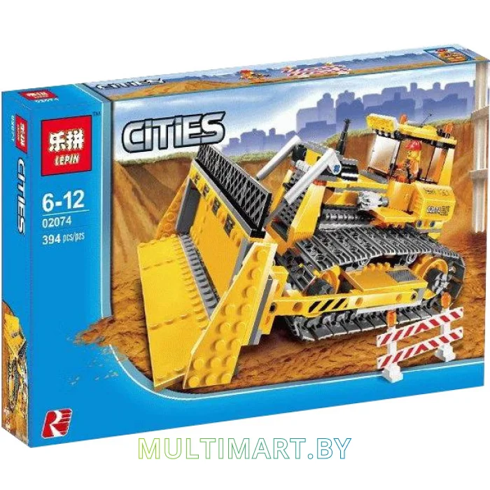 Конструктор Lepin 02074 Бульдозер (394 детали)